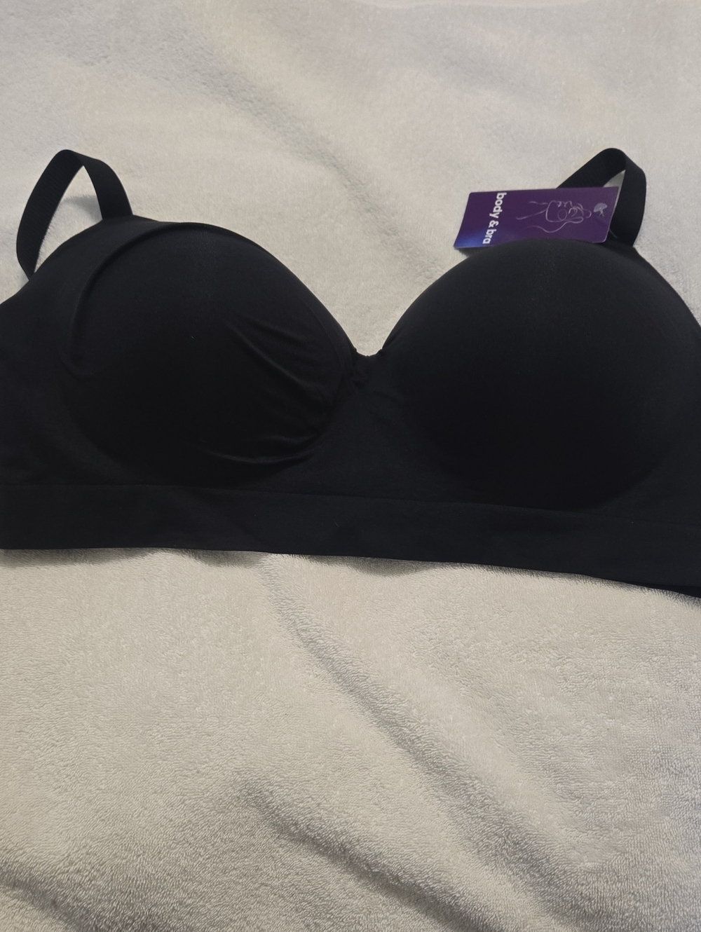Seamless Black Bra